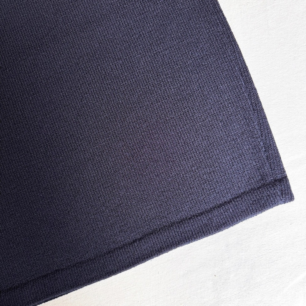St. John Basics Navy Blue Santana Knit Pencil Skirt‎ Elastic Waist Womens - Picture 3 of 4